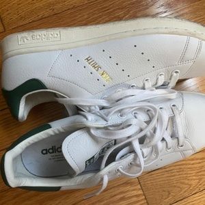 US10.5 Adidas Stan Smith green Premium Leather version rare worn once